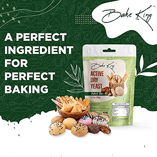 Image of BAKE KING Active Dry Yeast Powder 50gm, Yeast For Bread and Pizza Making at Home 50gm