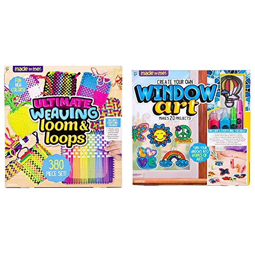 Made By Me Ultimate Weaving Loom by Horizon Group USA, Includes Over 360 Craft Loops & 1 Weaving Loom & Create Your Own Window Art by Horizon Group USA, Paint Your Own Suncatchers