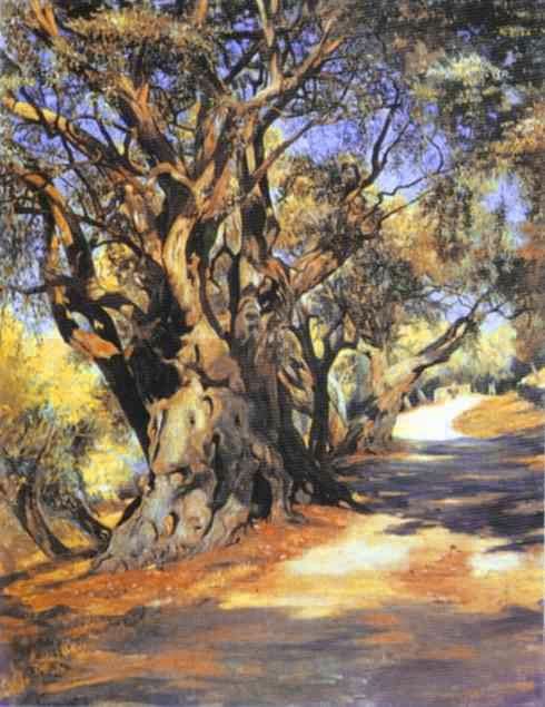 La route d'Albano Henryk Hector Siemiradzki impression sur toile décoration murale