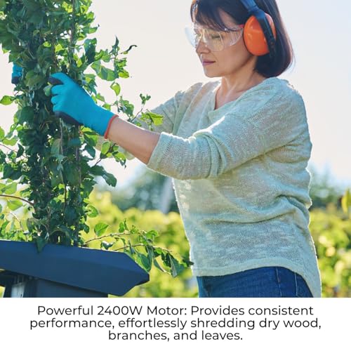 Lazy-Shred Electric Garden Shredder with 50L Collection Box – 2400W Motor, 240V, 45mm Max Cut, Lightweight 12.2kg, Soft Start, Mulches Wood, Branches & Leaves 6 Lazy-Shred Electric Garden Shredder with 50L Collection Box – 2400W Motor, 240V, 45mm Max Cut, Lightweight 12.2kg, Soft Start, Mulches Wood, Branches & Leaves - Image 6