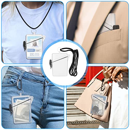 Waterproof Id Badge Holder Case: Yidm 3 Pack Waterproof Case Badge Holders With Lanyard Clear Waterproof Card Holder With Keychain Badge Holder Case For Id Badges And Keys Cards Coin #TOP4