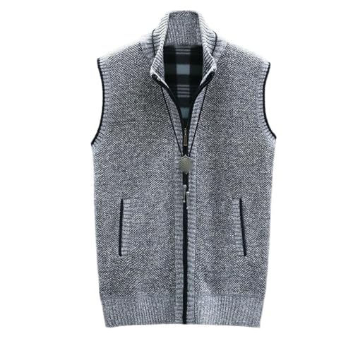 Gilet en tricot homme chaud contre le froid hivernal à fermeture éclair
