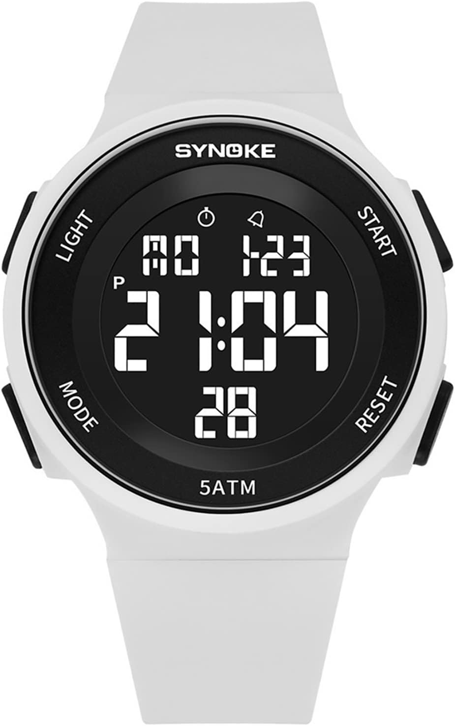 ADSBIAOYE Men's and Women's Universal Fashion Simple Outdoor Sports Watch Waterproof LED Lights Multifunctional Watch