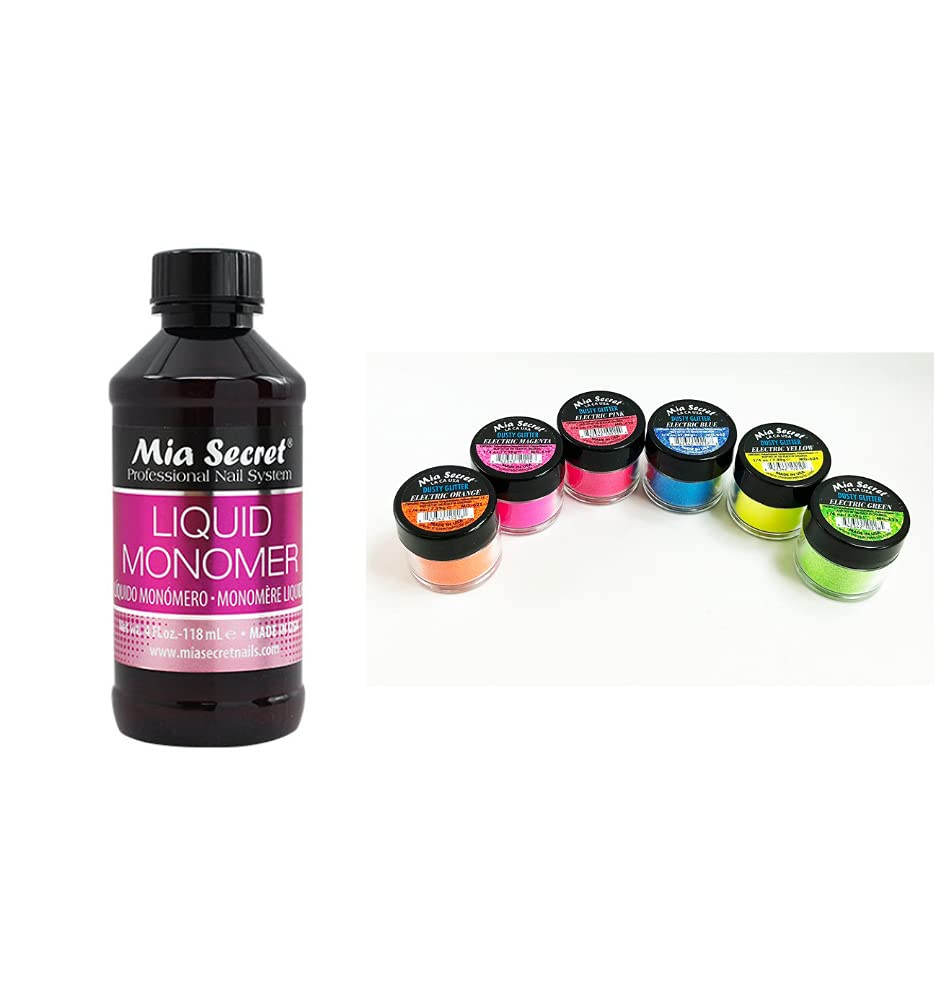 Mia Secret - Monomer 4 oz + Dusty 6 Colors Set