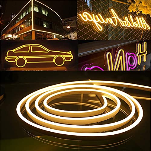 Tira de LED Neon 12V 16.4ft 600 LEDs Blanco cálido miniatura 7