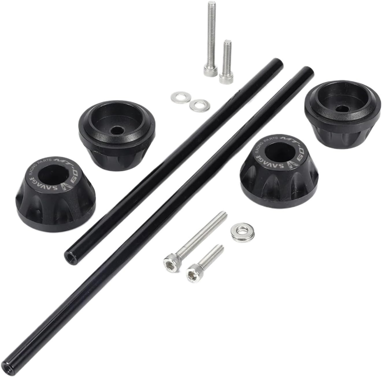 Rear Front Axle Fork Crash Slider Compatible with MT-09 SP MT09 Tracer 900/9/GT FZ-09 FJ-09 Motorcycle Wheel Hub Protector Pads(Front and Rear)