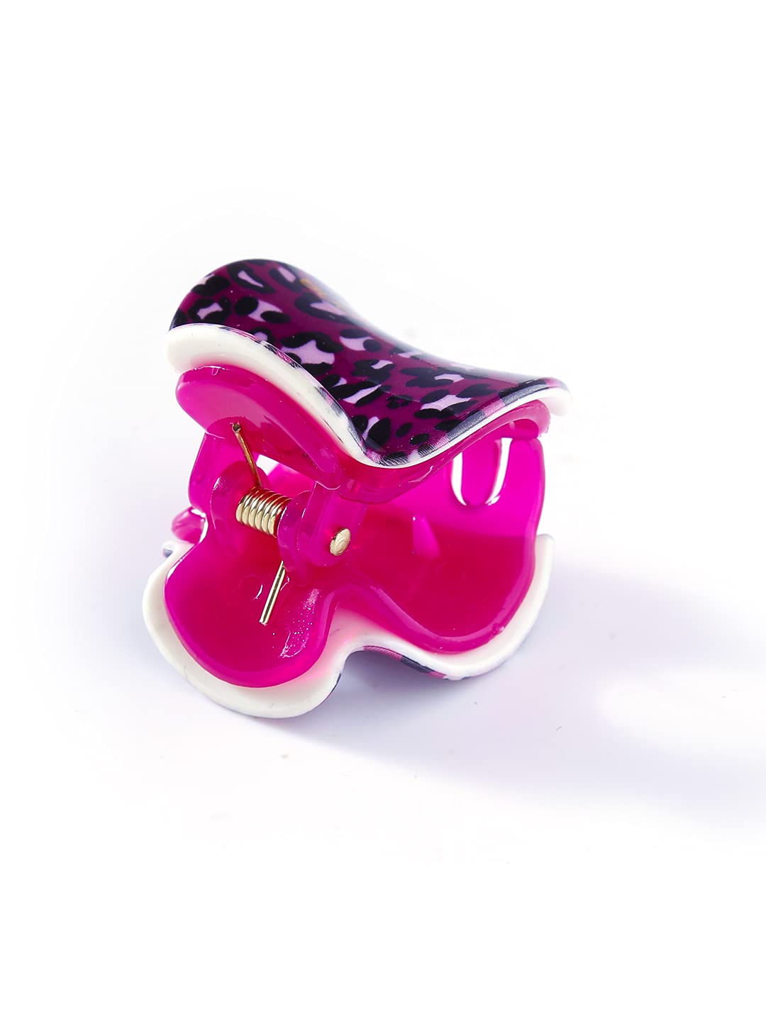 6pc Leopard Print Hair Claw Clip Set, Soft Touch Accessories