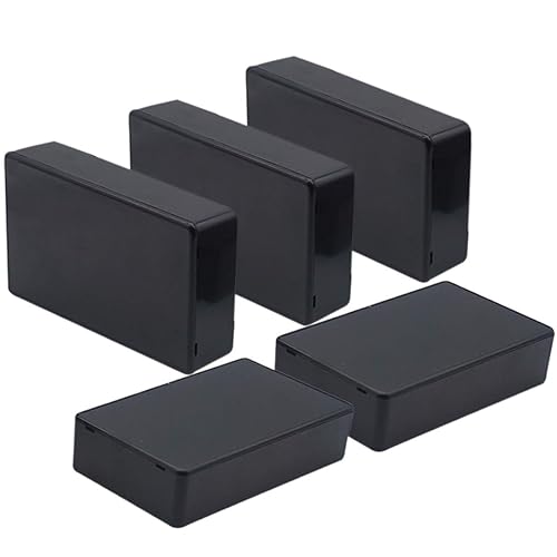 Miniatura 9 de Zulkit 5 cajas de proyectos de plástico ABS para proyectos eléctricos, caja de conexiones de energía, color negro, 3.15 x 1.97 x 0.83 pulgadas 5 PZAS