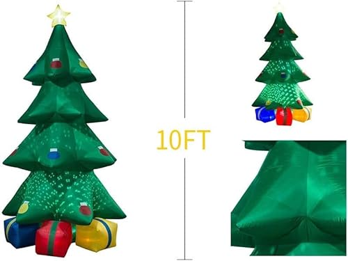 10Ft Christmas Tree Inflatable Decoration Outdoor Yard Party Celebration Atmosphere,Blow up Christmas Tree Large Decoration for Outdoor Cute Display with LED Lights - Image 3
