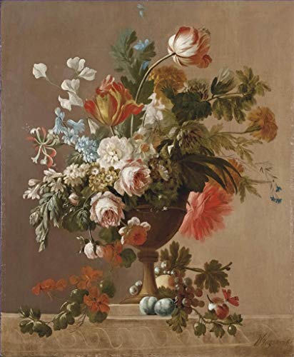 Vase de fleurs Jan van Huysum en peinture à l'huile fait main pour tableau mural