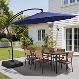 JOINHOM 11FT Offset Cantilever Umbrella with 350LBS Wheeled Base Included