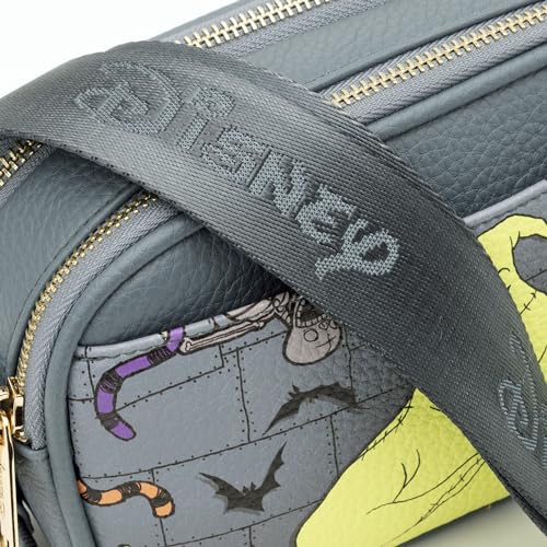 Wondapop - Nightmare Before Christmas - Oogie Boogie Designer Series Double Zipper Crossbody/Shoulder Bag, Gray2