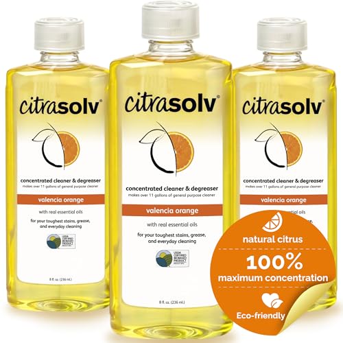 Citra Solv Concentrated Household Cleaner & Degreaser -Valencia Orange Scent 8 fl oz Safe Effective and Versatile Cleaning Solution Natural Ingredients Non Toxic Biodegradable Made in USA (3)