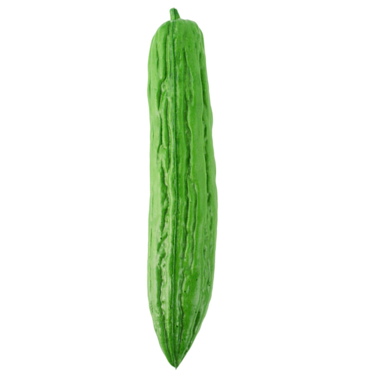 Tsophreniq Atificial Banana Cucumber Bitter Gourd Realistic Fruit Vegetable Photography Props for Kitchen Decorations, Display Vegetable Decorations