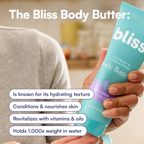 Image of Bliss Lavender and Sandalwood Body Butter Moisturizer - 6.7 Oz - Non-Greasy