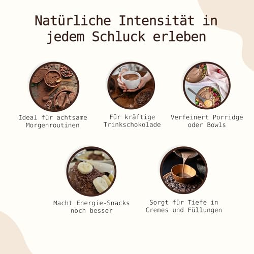 400g Bio Trinkschokolade | hoher Kakaogehalt ohne Industriezucker für eine zuckerarme Ernährung | Rohkakao Pulver aus Peru mit der Süße von Kokosblütenzucker | rawster
