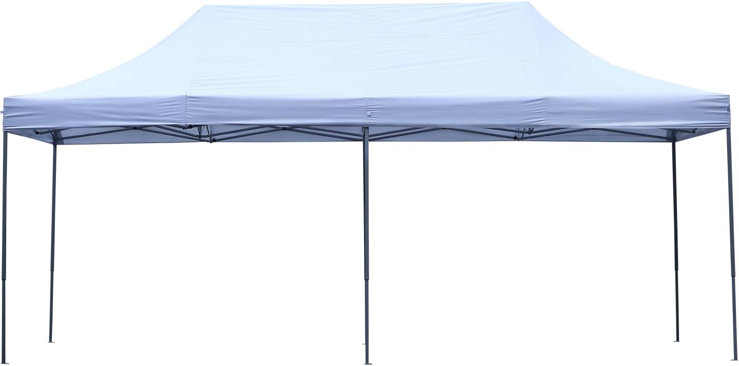 10x20 Ft Pop Up Canopy Wedding Party Tent Patio Gazebo Shelter White