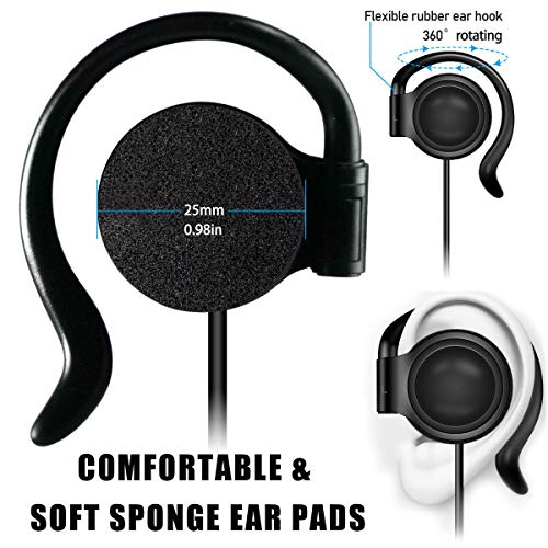 EXMAX Wired Single Headphones 3.5mm Left-Side Earphone One Ear Ear-Hook Headphone for EXD-101 ATG-100T Wireless Tour Guide Receiver Radio Podcast Laptop MP3 Ear Bud (Left-Side Earphone) by EXMAX - Used condition - Image 2