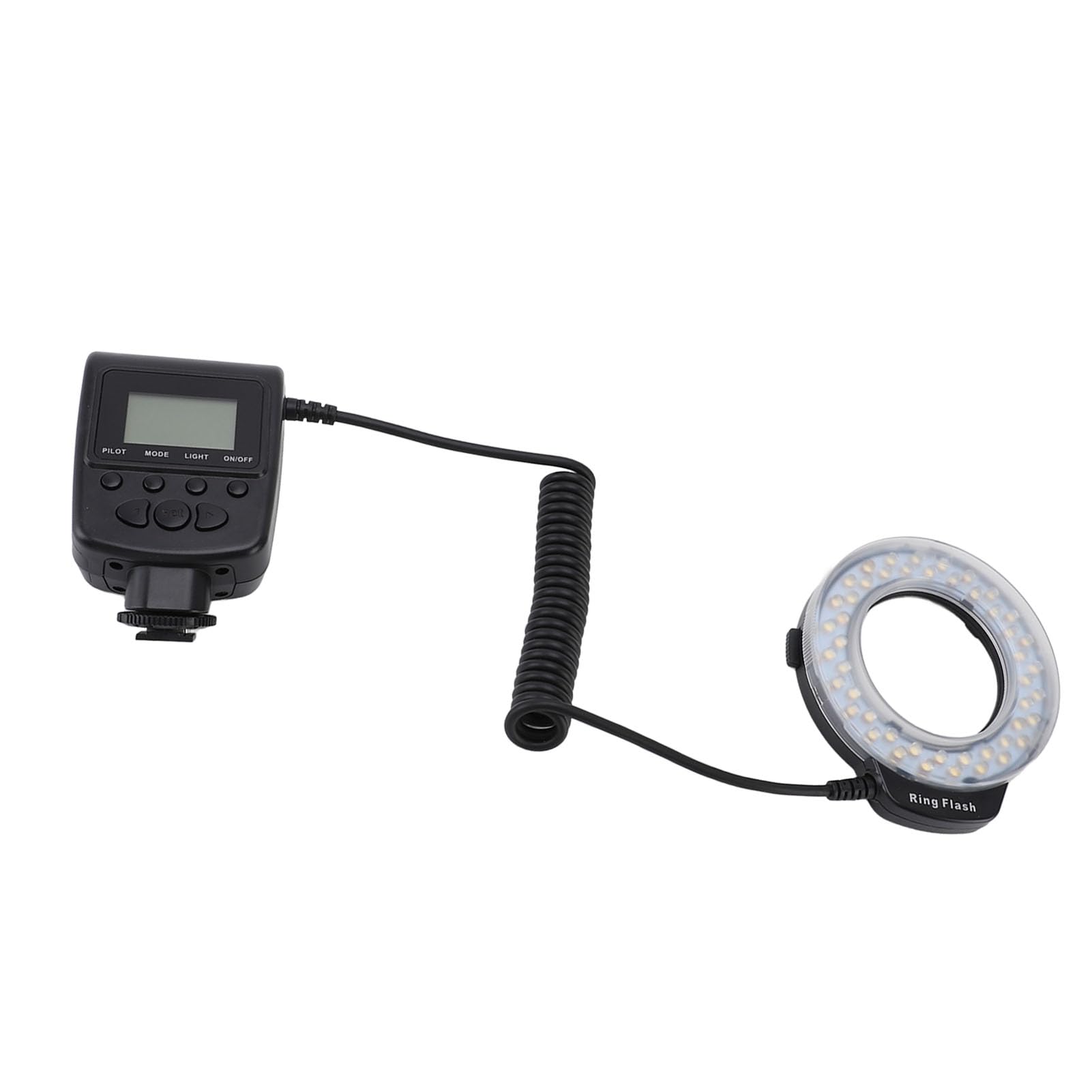 Sxhlseller Flash Anular Macro de 48 LED con LCD |7 Niveles de Brillo, 4 Modos y 9 Anillos Adaptadores para Fotografía Macro DSLR