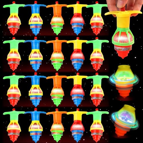 Rakuker 20 Pezzi Trottola Bambini Luminosa, Trottola per Bambini, LED