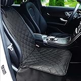 Fudajo Hunde Sitzbezug fürs Auto 100x50cm, Wasserfester und kratzfester Vordersitz Schoner gegen Schmutz, Hundedecke als Autoschondecke in Schwarz