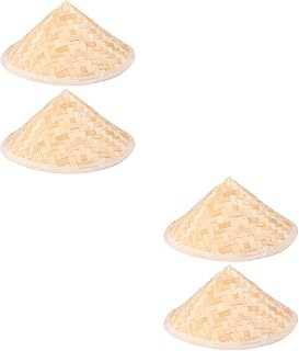 Chapéu de arroz chinês de fazendeiro chinês estilo japonês oriental asiático estilo jardim peixe boné cônico festa divertida DIY fantasia chapéu para crianças