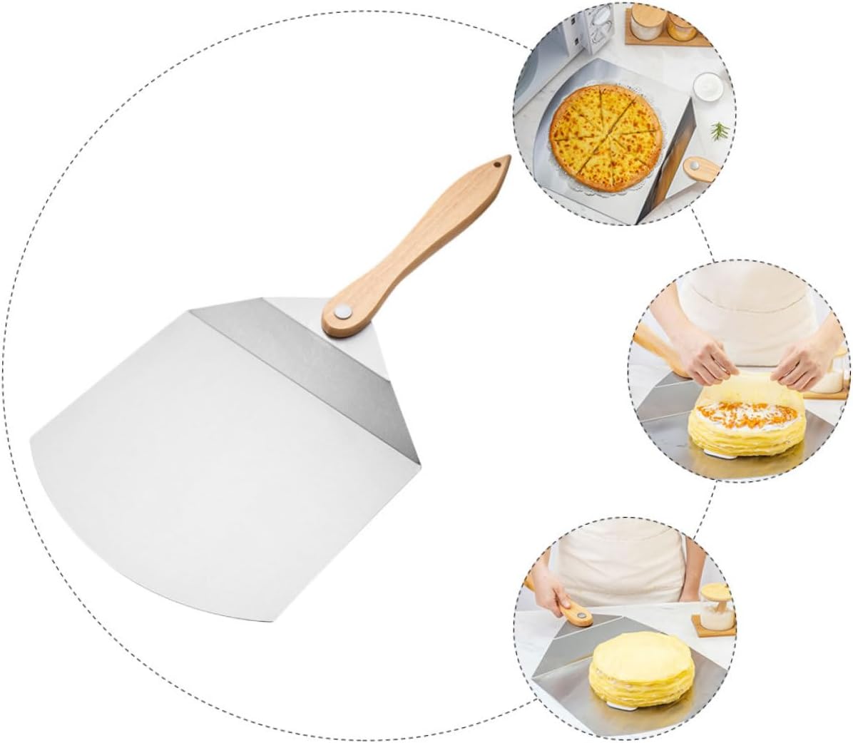 1pc Folding Cake Transfer Spatula Non- Handle for Easy Use Versatile Baking Supply for Pizza Desserts Cakes Pies for Home Professional Chefs