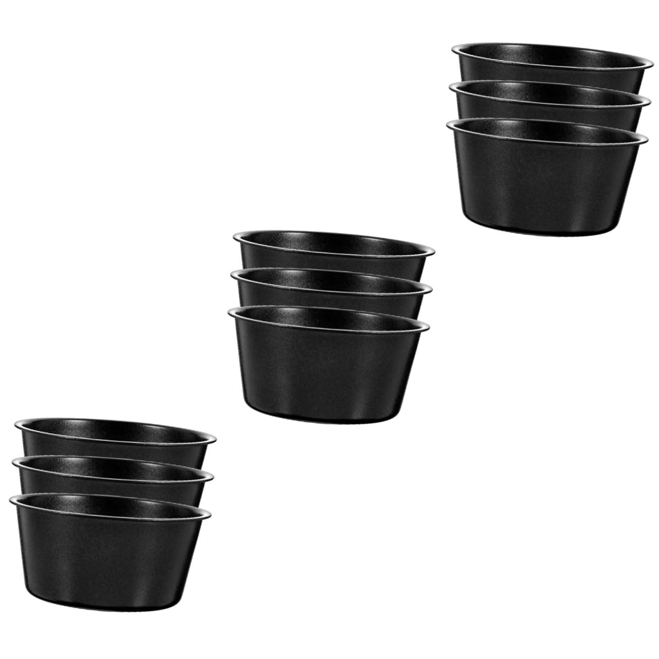 Amosfun 9 Piezas Molde De Pudín Tazas De Pudín Moldes Redondos Para Pasteles Pastel De Queso Cupcakes Tapa De Pudín De Metal Molde Para Pasteles Molde Para Pasteles Único Taza De Pudín
