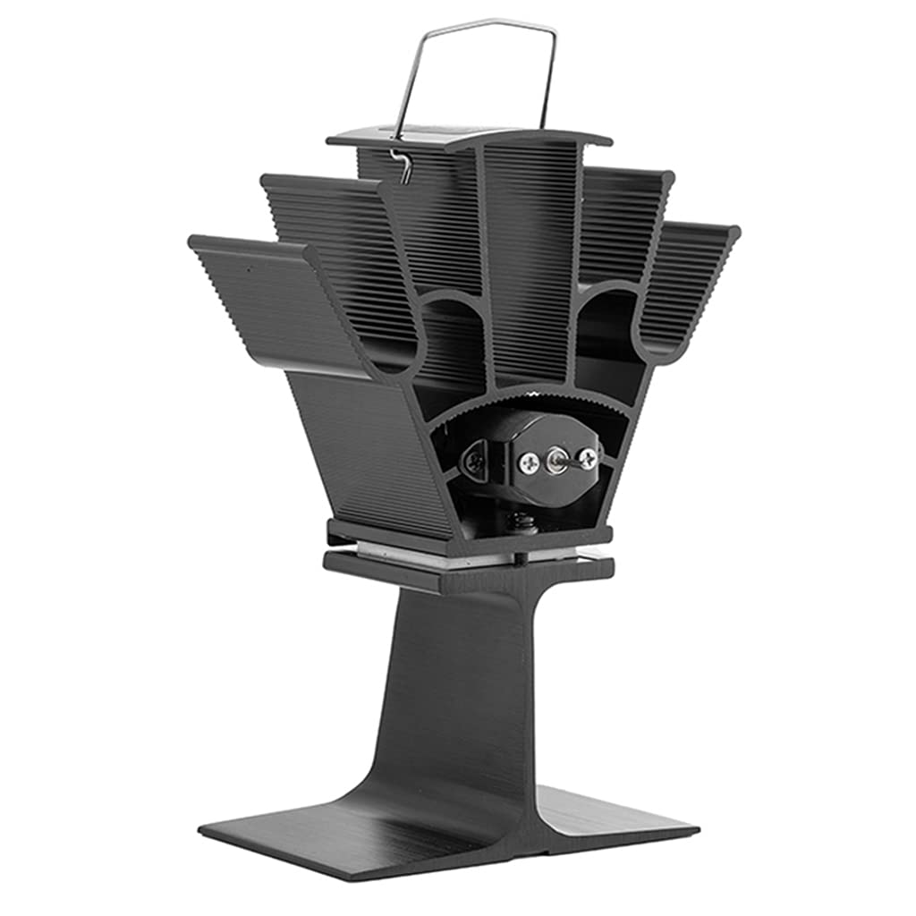 Ventilador para chimenea con detección automática de 6 aspas Ventilador silencioso para chimenea Flujo de aire más para un regalo ideal para hogar Familia Amigos Estufa alimentada por calor