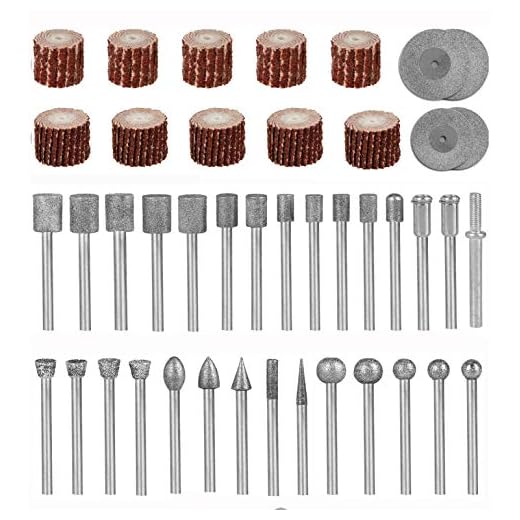 Carving Expert Stone Carving Set Polishing Rotary Tools Diamond Burr Accessories for Carving/Engraving Stone, Rocks,Jewelry, Glass, Ceramics Dremel Rotary Tools