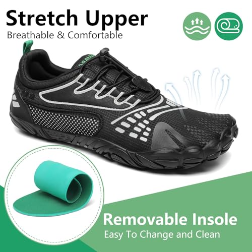 Image of SAGUARO Womens Mens Barefoot Shoes Minimalist Trail Runner Wide Toe Box Zero Drop Outdoor Cross Training Shoe