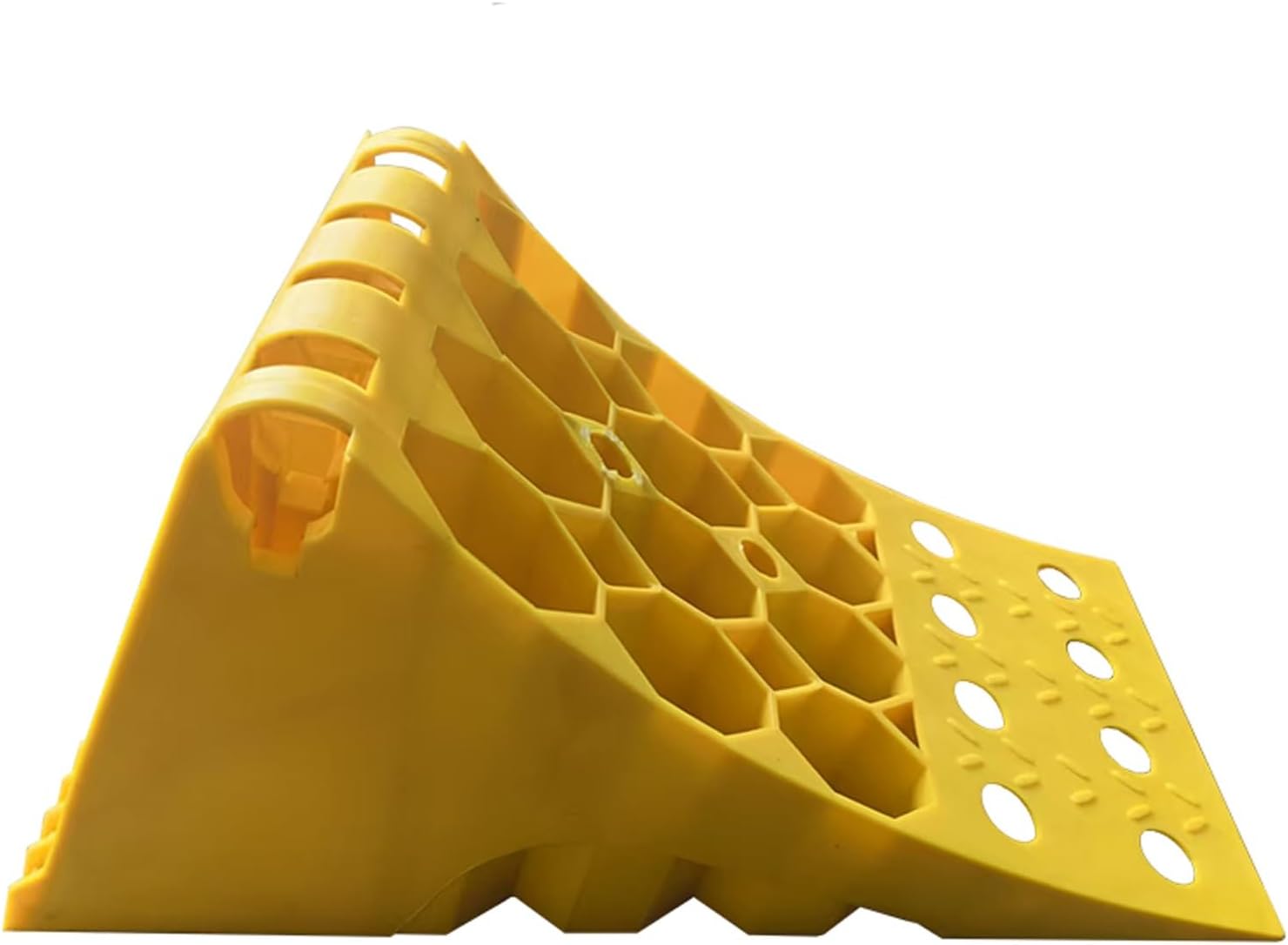 Trailer Chocks for Wheels, Industrial Grade Wheel Chocks, Eye-catching Yellow Wheel Stopper for Car/RV/Truck, Plastic Vehicle Security Block, 48x20x24cm(L*W*H)