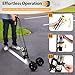 CAROD Marking Paint Wand, Dual-Wheel Line Marking Wand Sprayer Compatible with Inverted Marking Paint, Side Push Marking Stick for Ground Sport Field Parking Lot Spray Applicator (Black)
