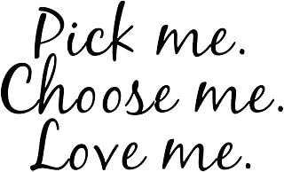 Grey's Pick Me Choose Me Love Me Meredith Derek Shepherd 6" Vinyl Sticker Car Decal (6" Black)
