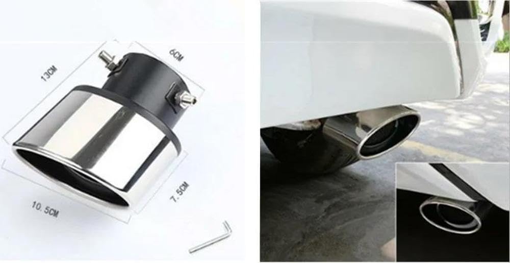 Spare Parts Stainless Steel Car Exhaust Muffler Tip Pipes Covers For CRF 450 For Nissan Qashqai(Straight)