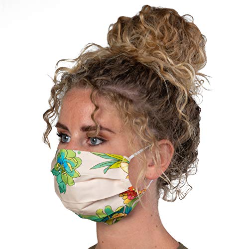 Medi+Sons Supply Washable 3 Layer Designer Women's Face Mask Covering, Decorative Floral Printed Patterns, 3 Pack #TOP7
