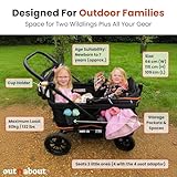 Out'n'About Nipper Wagon | Push/Pull All-Terrain Stroller Wagon, Seating for 2 Kids & Gear | Shopping, Festival Trolley, 2 Removable Seats, 5-Point Harnesses, Car Seat Compatible | Newborn-7 Years - Image 5