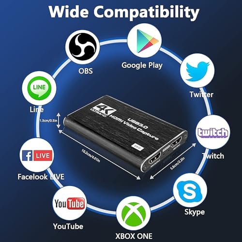 Image of 2024 Capture Card, 4K HDMI Audio Video Capture Card, USB 3.0 Capture