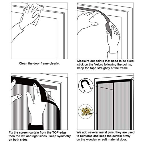 KOUDU Zanzariera Magnetica per Porte 160x250cm