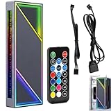 ARGB Fan Hub with Controller, Magnetic 12 Ports 4-Pin PWM Fan Connector, 12 x 5V 3-Pin ARGB Ports, RGB Fans Hub for PC Case with Strong Magnetic Base SATA Power Remote, Adjustable Speed