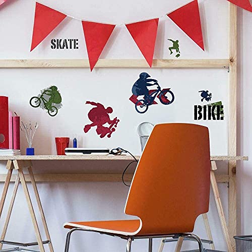 Roommates Rmk1690Scs Extreme Sports Peel And Stick Wall Decals 10 Inch X 18 Inch #TOP5