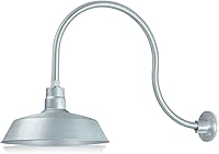 Vista 12 de 14 pulgadas. RLM Warehouse - Pantalla con brazo de cuello de cisne y bombilla Led A19 5000K de 9W