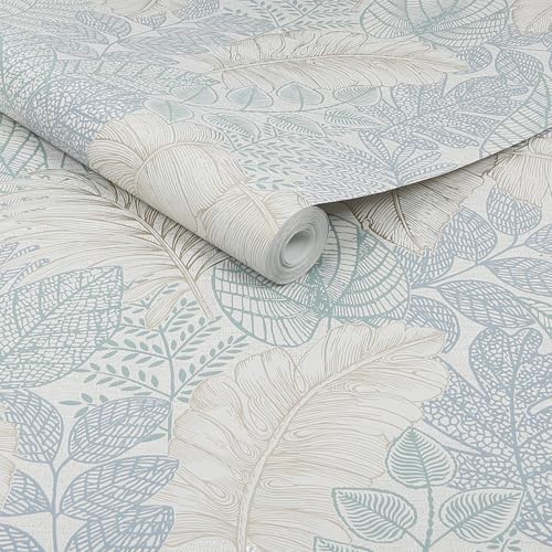 Superfresco Easy Scattered Leaves Duck Egg by Superfresco Easy - Used condition - Image 3