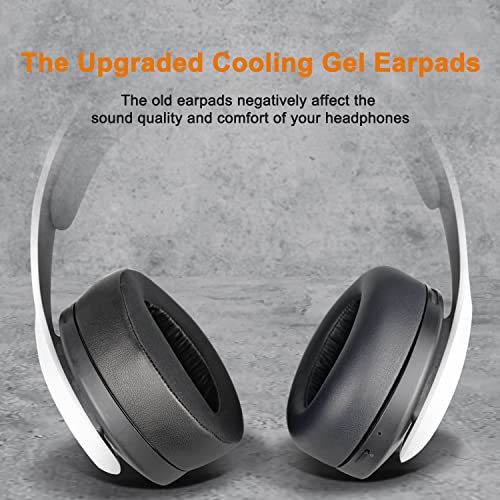 Soulwit Cooling Gel Earpads Replacement For Sony Playstation 5 Pulse Ps5 3D Wireless Headset, Ear Pads Cushions With Noise Isolation Foam - Black #TOP4