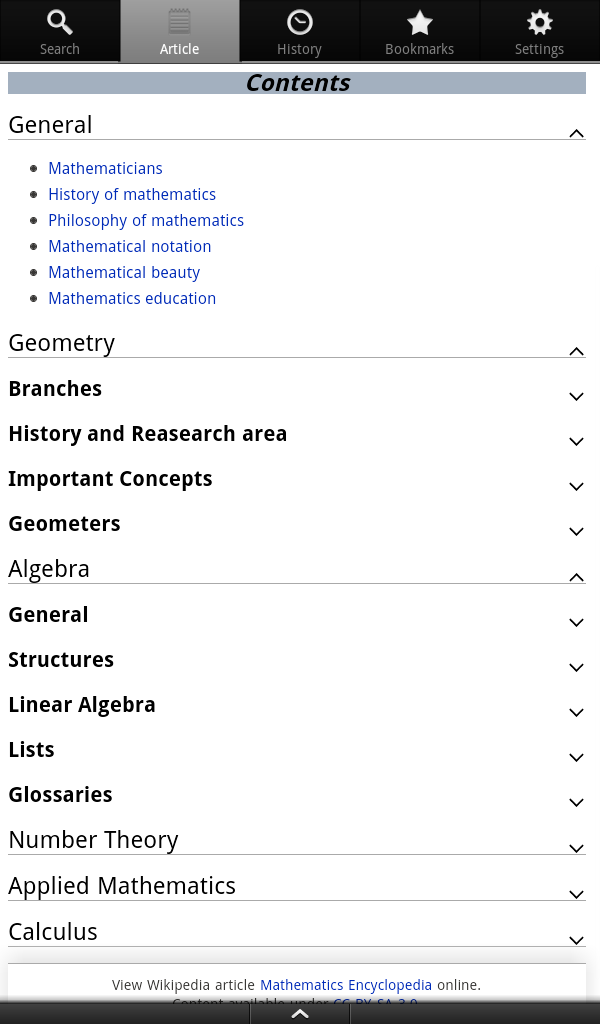 Mathematics for Android