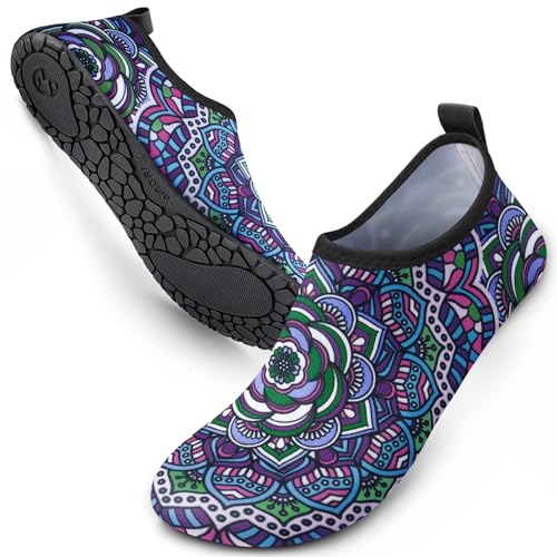 Image of SIMARI Water Shoes for Women Men Swim Aqua Socks Beach Pool Essentials Barefoot Surf River Boat Kayak Sea Yoga Sand Exercise Sport Accessories Breathable Quick-Dry Adult Youth Kid Size SWS001