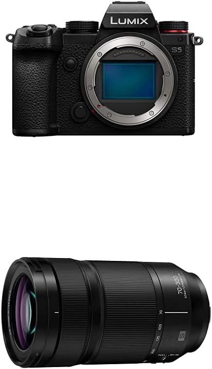 Panasonic LUMIX S5 Full Frame Mirrorless Camera (DC-S5BODY) and LUMIX S Series 70-300mm Lens (S-R70300)
