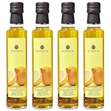 La Chinata Condimento de Aceite de Oliva Virgen Extra con Limón Natural – Aroma Cítrico y Fresco – Ideal para Pescados, Ensaladas y Verduras – 250 ml (Pack de 4)
