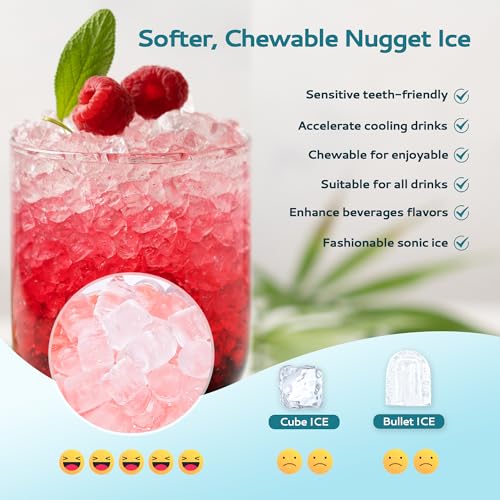 Máquina de Hielo Nugget EUHOMY Compacta y Portátil miniatura 4