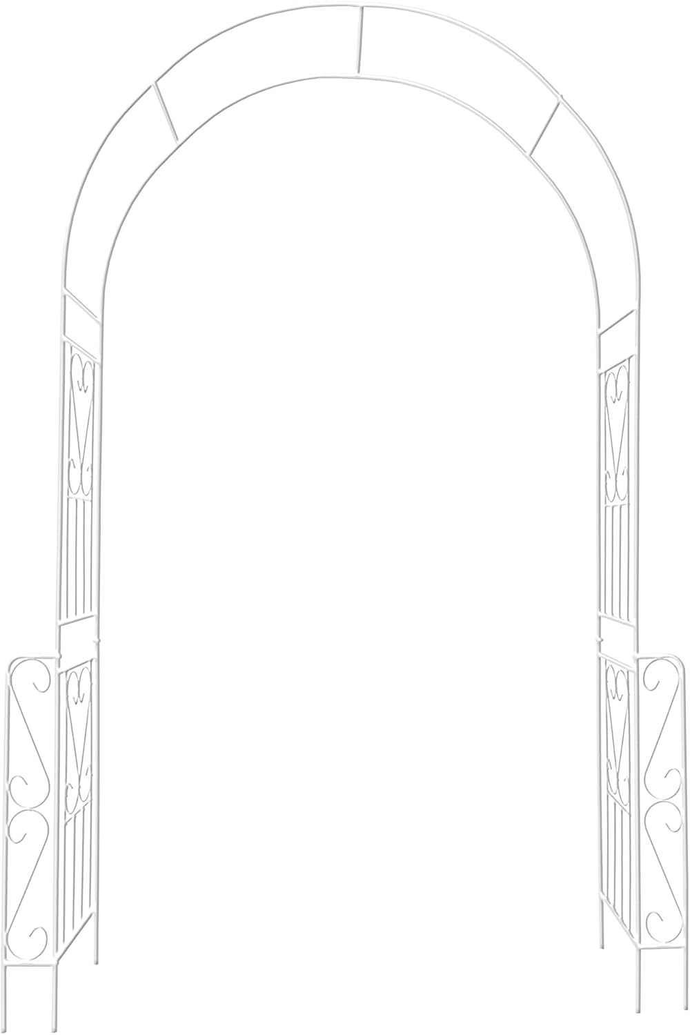 Generic Metal Garden Arch, Garden Arbor Trellis Archway Arbor for Various Climbing Plants Outdoor Wedding Garden Arch Bridal Party Decoration Wide Arbor (White)